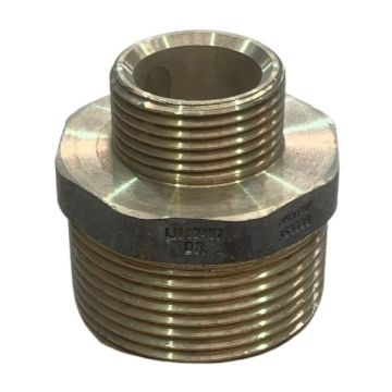 40mm X 25mm Brass Hex Nipple 