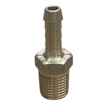 6mm Male X 6mm Hose Barb Brass BSP LF 1/4 x 1/4 