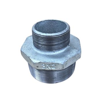 80mm X 50mm Galvanised Hex Nipple Reducing