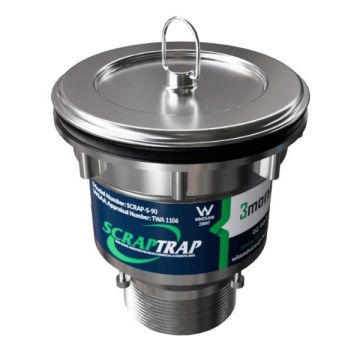 90mm Scrap Trap Cast Sink Waste Arrestor 304 Stainless SCRAP-S-90