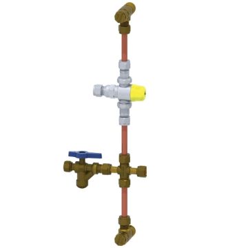 AVG Quickie QIK15R-LF 15mm Hot Water Installation Kit Standard Tempering Valve - AVG PROMO