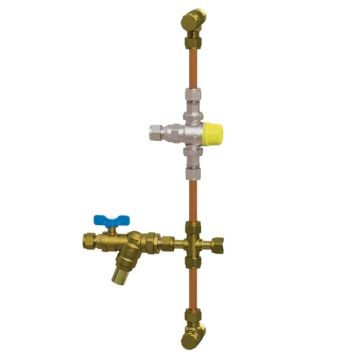 AVG Quickie QIK15RCV-LF 15mm Hot Water Installation Kit Standard Tempering Valve With NRI-PRV - AVG PROMO