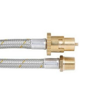 1200mm Bayonet LP Gas Hose Stainless 1/2" BSP Male 10HCS Class B 