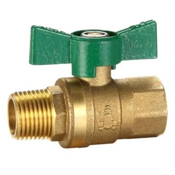 20mm M&F Butterfly Handle Ball Valve Brass Gas Water Approved 3/4" BSP BWB20MGLF 
