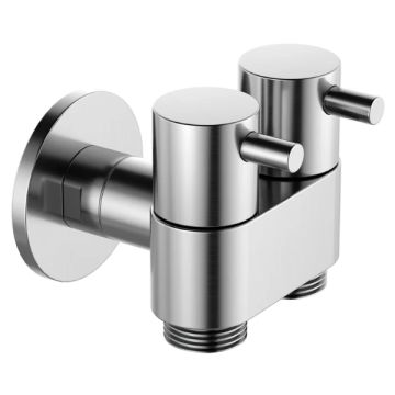 Chrome Dual Cistern Isolation Stop Swivel Nut 1/4 Turn Suit Bidet Shattaf Spray