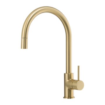 Cob & Pen Cold Start Pull Out Sink Mixer Brushed Gold - Artline Lead Free