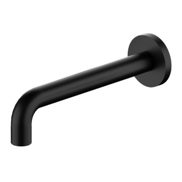 Cob & Pen Intra Matte Black Wall Basin Bath Spout Round Fixed 215mm