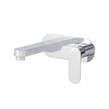 Cob & Pen Wall Basin Mixer With Spout And Plate Chrome - Spectra