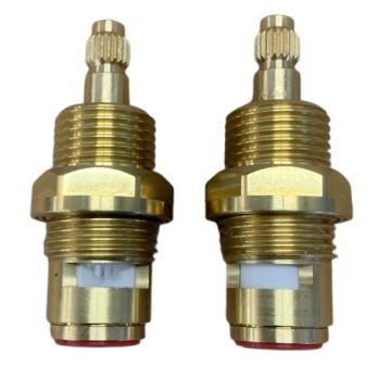 Easytap TZ2066 1/4 Turn Dorf Basin Tap Spindles 65mm Ceramic Clockwise Close 20 Teeth (Pair)