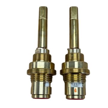 Easytap TZ3007CON 1/4 Turn Donson Basin Spindles 95mm Ceramic Lever Contra Flat Side Gold LF (Pair) 