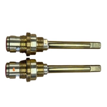 Easytap TZ3008 1/4 Turn Donson Wall Spindles 117mm Ceramic Clockwise Close Flat Side Gold LF (Pair)