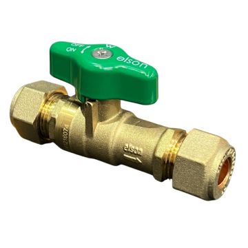 Elson 15mm Copper Olive Duo Non Return Isolating Valve 1/2" LF76024 