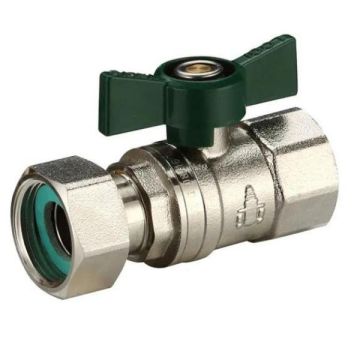 15mm Female Swivel Nut Ball Valve Butterfly Handle Watermark 1/2" BSP H15FWLF 
