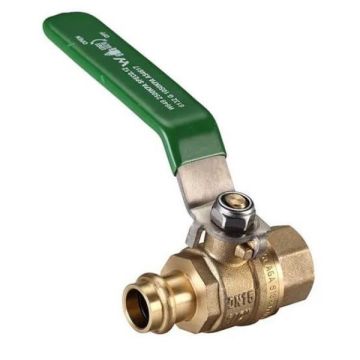 40mm Female X Copper Press Water Ball Valve Lever Handle Watermark 1-1/2" WP40F