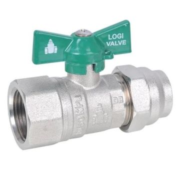 20mm Female X Flare Ball Valve Butterfly Handle Gas Water Approved 3/4" BSP WB20CLF