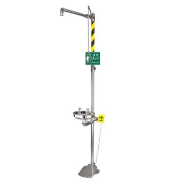 Gentec Ecosafe Floor Mounted Combination Shower Eye Face Wash And Foot Pedal ECO1000FPEXP