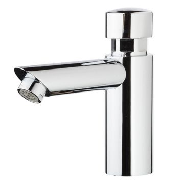 Gentec Time Flow Pillar Tap Right Angle 6 Star 4L/Min 6 Seconds TFT2000