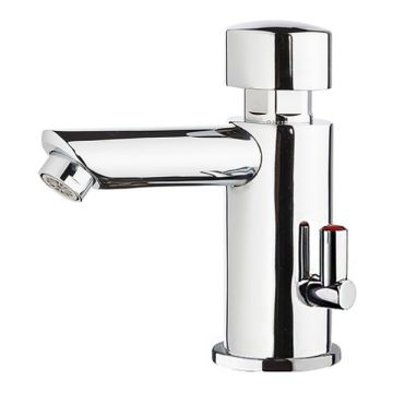Gentec Time Flow Pillar Tap Right Angle Mixed Temperature 4.5 LPM TFTLF2500 DZR Lead Free  