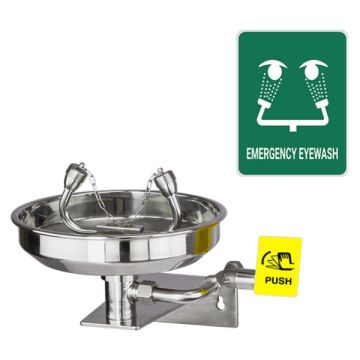 Gentec Ecosafe Wall Mount Eyewash Stainless Steel ECO4010EXP