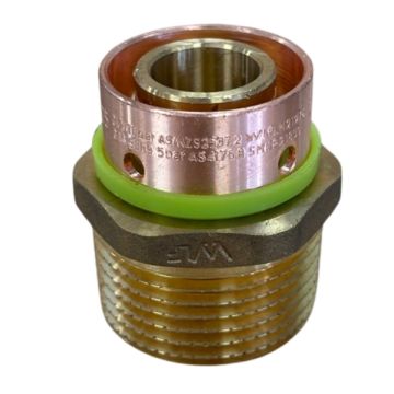 25mm x 25mm Male BSP Connector EPS Crimp Pex Gas - Water LF21050