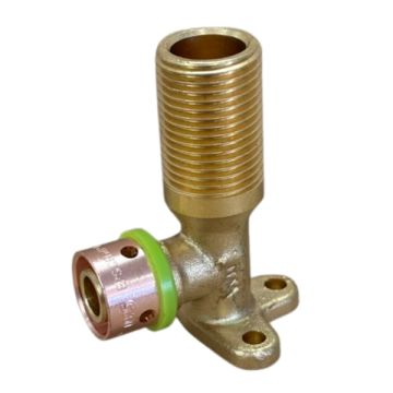 16mm x 15mm Male x 65mm Lugged Elbow 19BP EPS Crimp Pex Gas - Water LF21140