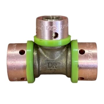 20mm x 20mm x 16mm Centre Tee EPS Crimp Pex Gas - Water LF21180