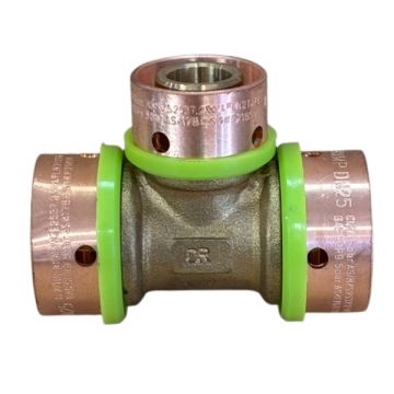 25mm x 25mm x 20mm Centre Tee EPS Crimp Pex Gas - Water LF21182