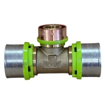 32mm x 32mm x 25mm Centre Tee EPS Crimp Pex Gas - Water LF21190