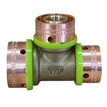 25mm x 20mm x 20mm Centre Tee EPS Crimp Pex Gas - Water LF21384