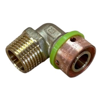 16mm x 15mm Male BSP Elbow EPS Crimp Pex Gas - Water LF21400