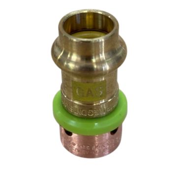 16mm x 12mm Copper Press GAS Adaptor EPS Crimp LF21886
