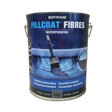 Rust-Oleum 5 Litre Fillcoat Fibres Waterproofing Dark Grey