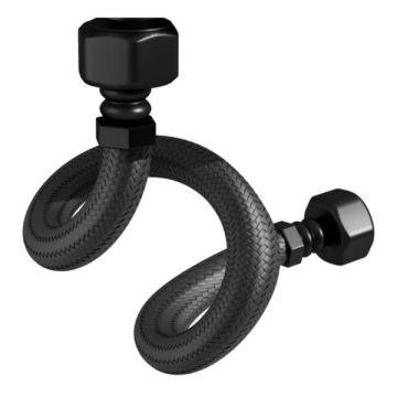 Matte Black 450mm Flexible Water Connector PEX Hose 15mm BSP LF
