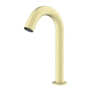 Nero Mecca Brushed Gold Basin Electronic Sensor Tap NR402BG Mains or Battery Power