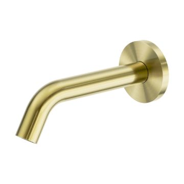 Nero Mecca Brushed Gold Wall Mounted Electronic Sensor Tap NR405BG Mains or Battery Power 