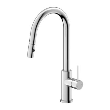 Nero Mecca Chrome Pull Out Sink Mixer With Vegie Spray NR221908CH 