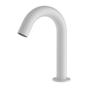 Nero Mecca Matte White Basin Electronic Sensor Tap NR402MW Mains or Battery Power