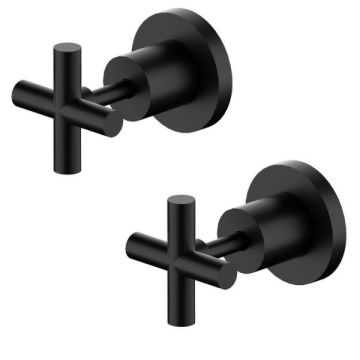 Cob & Pen Intra Matte Black Wall Top Assembly Pair