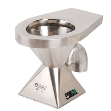 Pedestal Toilet Pan S Trap Stainless Steel WC-SSPS 