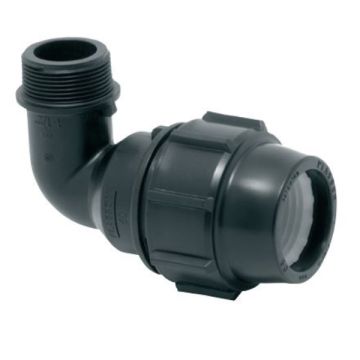50P X 32mm Male BSP Elbow Plasson Metric Poly