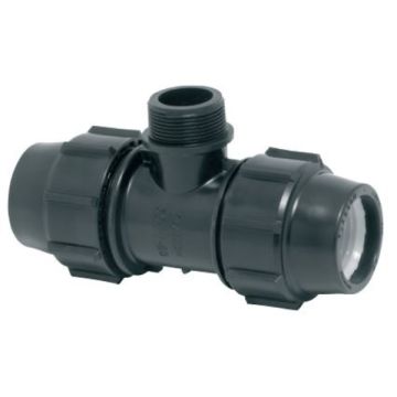 20P X 15mm Male BSP Centre Tee Plasson Metric Poly 