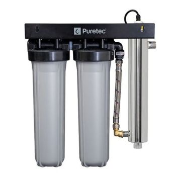 Puretec Basic WU-UV250-LF Dual Whole House Water Filter & Ultraviolet System 20” 