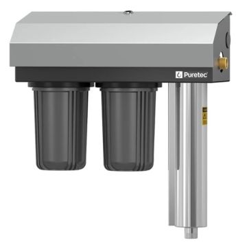 Puretec Hybrid-E6-LF Rainwater Dual Stage Filtration & UV Whole House System 10"