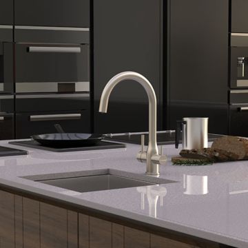 Puretec Tripla ELITE-10BN-LF Brushed Nickel Satin 3-Way Water Filter Mixer Tap 