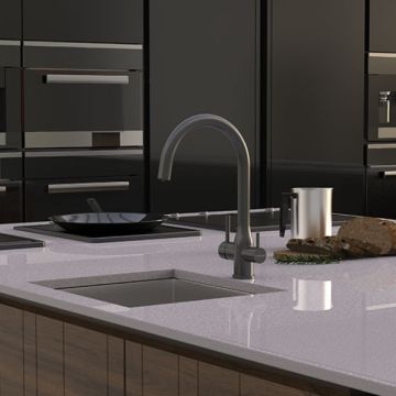 Puretec Tripla ELITE-10GM-LF Gunmetal Satin 3-Way Water Filter Mixer Tap 