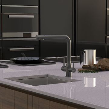 Puretec Tripla ELITE-20GM-LF Gunmetal Satin 3-Way Water Filter Mixer Tap 
