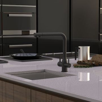 Puretec Tripla ELITE-20MB-LF Matt Black 3-Way Water Filter Mixer Tap 