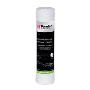 Puretec WD201 Wound Sediment Water Filter Cartridge 2.5" x 10" 20 Micron