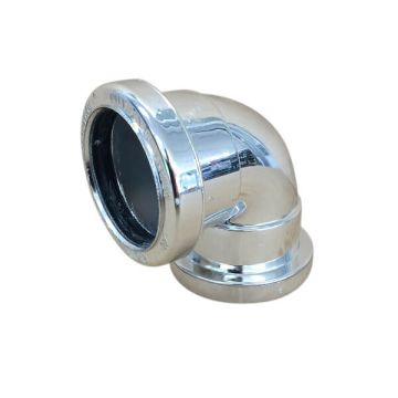 Push-Tec Elbow 50mm X 88 Degree Chrome PVC 17635