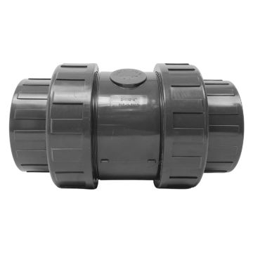 50mm 2" PVC Spring Check Valve Double True Union BSP Threaded TSCVTDU050